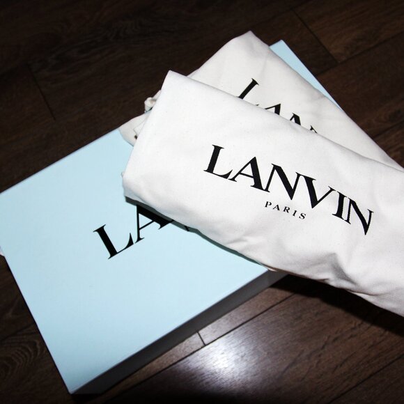 BNWT AW22 LANVIN DBB1 FELT LOW TOP SNEAKERS 39 - Picture 6 of 9